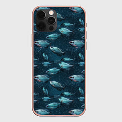 Чехол iPhone 12 Pro Max Текстура из рыбок