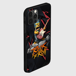 Чехол для iPhone 12 Pro Max Rocknroll simpsons, цвет: 3D-черный — фото 2