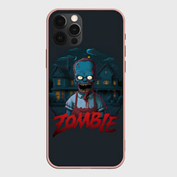 Чехол для iPhone 12 Pro Max Zombie Simpsons, цвет: 3D-светло-розовый