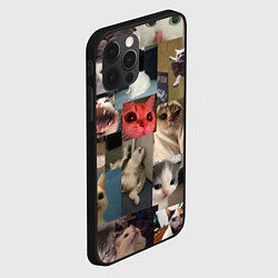 Чехол для iPhone 12 Pro Max Мемные котики, цвет: 3D-черный — фото 2