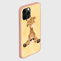 Чехол для iPhone 12 Pro Max Малыш жираф, цвет: 3D-светло-розовый — фото 2
