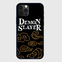 Чехол iPhone 12 Pro Max Demon Slayer anime clouds