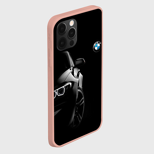 Чехол iPhone 12 Pro Max БМВ в тени / 3D-Светло-розовый – фото 2