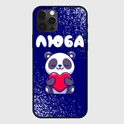 Чехол для iPhone 12 Pro Max Люба панда с сердечком, цвет: 3D-черный