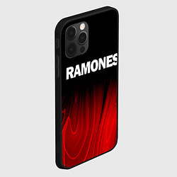Чехол для iPhone 12 Pro Max Ramones red plasma, цвет: 3D-черный — фото 2