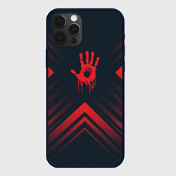 Чехол для iPhone 12 Pro Max Красный символ Death Stranding на темном фоне со с, цвет: 3D-черный