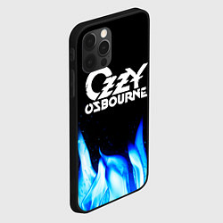 Чехол для iPhone 12 Pro Max Ozzy Osbourne blue fire, цвет: 3D-черный — фото 2