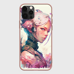 Чехол для iPhone 12 Pro Max Кибервесна - Хуф и Ся, цвет: 3D-светло-розовый