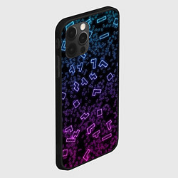 Чехол для iPhone 12 Pro Max Неоновый узор тетрис, цвет: 3D-черный — фото 2
