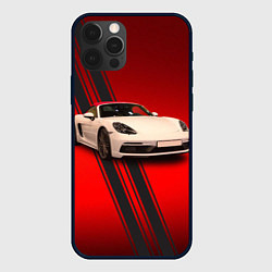 Чехол для iPhone 12 Pro Max Немецкий спортивный автомобиль Porsche, цвет: 3D-черный