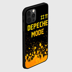 Чехол для iPhone 12 Pro Max Depeche Mode - gold gradient: символ сверху, цвет: 3D-черный — фото 2