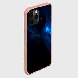 Чехол для iPhone 12 Pro Max Чёрный и синий космос, цвет: 3D-светло-розовый — фото 2