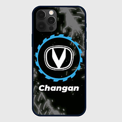 Чехол для iPhone 12 Pro Max Changan в стиле Top Gear со следами шин на фоне, цвет: 3D-черный