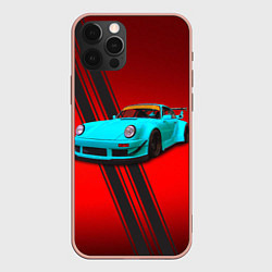 Чехол для iPhone 12 Pro Max Немецкий спортивный автомобиль Porsche 911, цвет: 3D-светло-розовый