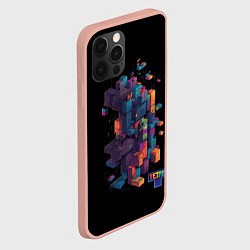 Чехол для iPhone 12 Pro Max Tetris abstract, цвет: 3D-светло-розовый — фото 2