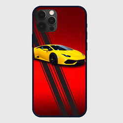 Чехол iPhone 12 Pro Max Итальянский гиперкар Lamborghini Aventador