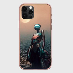 Чехол для iPhone 12 Pro Max Незнакомка, цвет: 3D-светло-розовый