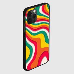 Чехол для iPhone 12 Pro Max Множество красочных линий, цвет: 3D-черный — фото 2