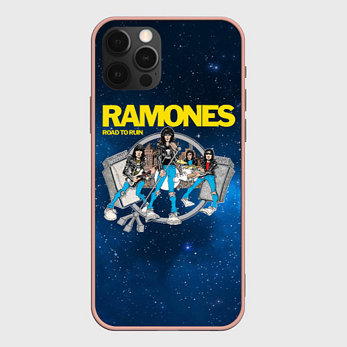 Чехол iPhone 12 Pro Max Ramones Road to ruin / 3D-Светло-розовый – фото 1