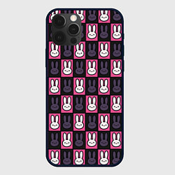 Чехол для iPhone 12 Pro Max Ребенок идола - Кролики паттерн, цвет: 3D-черный