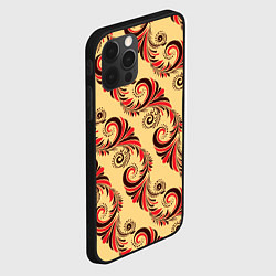 Чехол для iPhone 12 Pro Max Винтажный растительный орнамент, цвет: 3D-черный — фото 2