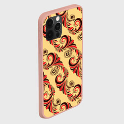 Чехол для iPhone 12 Pro Max Винтажный растительный орнамент, цвет: 3D-светло-розовый — фото 2