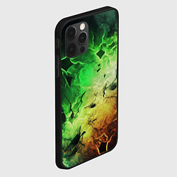 Чехол для iPhone 12 Pro Max Зеленый взрыв, цвет: 3D-черный — фото 2