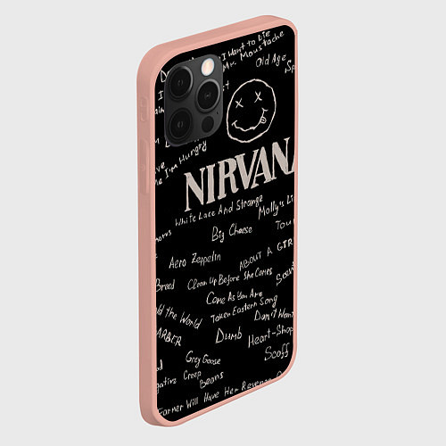 Чехол iPhone 12 Pro Max Nirvana pattern / 3D-Светло-розовый – фото 2