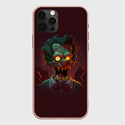 Чехол для iPhone 12 Pro Max Зомби в стиле Симпсонов, цвет: 3D-светло-розовый