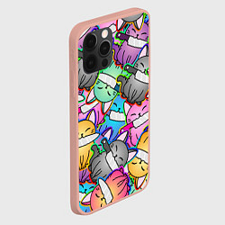 Чехол для iPhone 12 Pro Max Перенаселение котиков, цвет: 3D-светло-розовый — фото 2
