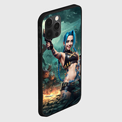 Чехол для iPhone 12 Pro Max Arcane league of legends Jinx с пистолетом, цвет: 3D-черный — фото 2