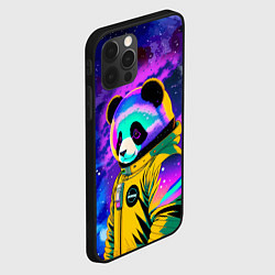 Чехол для iPhone 12 Pro Max Панда-космонавт в космосе - неон, цвет: 3D-черный — фото 2