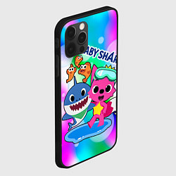 Чехол для iPhone 12 Pro Max Baby Shark in bubbles, цвет: 3D-черный — фото 2