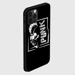 Чехол для iPhone 12 Pro Max Панк - череп с ирокезом, цвет: 3D-черный — фото 2