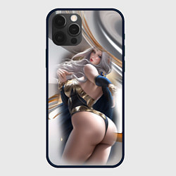 Чехол для iPhone 12 Pro Max Девушка с пышными формами, цвет: 3D-черный