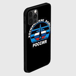 Чехол для iPhone 12 Pro Max Космические войска России, цвет: 3D-черный — фото 2