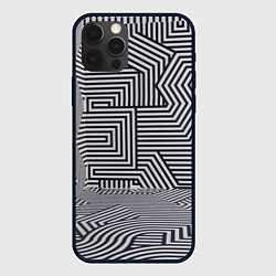 Чехол для iPhone 12 Pro Max Обманчивый паттерн, цвет: 3D-черный