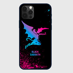 Чехол для iPhone 12 Pro Max Black Sabbath - neon gradient, цвет: 3D-черный