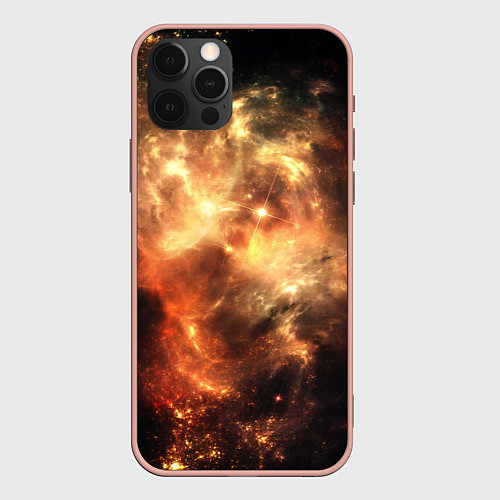 Чехол iPhone 12 Pro Max Рождение галактики от Midjourney / 3D-Светло-розовый – фото 1