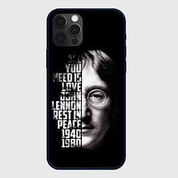 Чехол для iPhone 12 Pro Max Джон Леннон легенда, цвет: 3D-черный