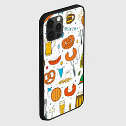 Чехол для iPhone 12 Pro Max Октоберфест - цветной дудл, цвет: 3D-черный — фото 2