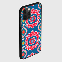 Чехол для iPhone 12 Pro Max Абстракция: мандалы, цвет: 3D-черный — фото 2