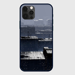 Чехол для iPhone 12 Pro Max Тёмный металлический город будущего, цвет: 3D-черный