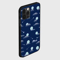 Чехол для iPhone 12 Pro Max Луна в облоках, цвет: 3D-черный — фото 2