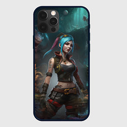 Чехол для iPhone 12 Pro Max Jinx fantasy art Arcane League of Legends, цвет: 3D-черный