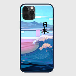 Чехол для iPhone 12 Pro Max Japan - landscape - waves, цвет: 3D-черный