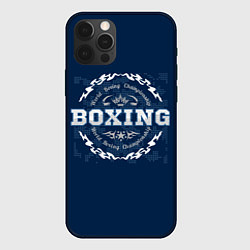 Чехол для iPhone 12 Pro Max Boxing - надпись, цвет: 3D-черный