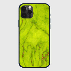 Чехол для iPhone 12 Pro Max Abstraction green, цвет: 3D-черный