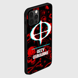 Чехол для iPhone 12 Pro Max Ozzy Osbourne rock glitch, цвет: 3D-черный — фото 2