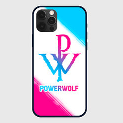 Чехол для iPhone 12 Pro Max Powerwolf neon gradient style, цвет: 3D-черный